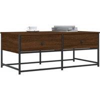 Berkfield Home Decorative Coffee Table Brown Oak 100x51x40 cm Engineered Wood | Size: 100 x 51 x 40 cm