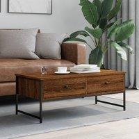 Berkfield Home Decorative Coffee Table Brown Oak 101x49x39.5 cm Engineered Wood