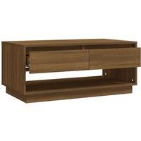 Berkfield Home Modern Coffee Table Brown Oak 102.5x55x44 cm Engineered Wood