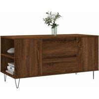 Berkfield Home Modern Coffee Table Brown Oak 102x44.5x50 cm Engineered Wood
