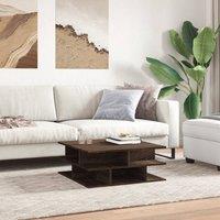 Berkfield Home Decorative Coffee Table Brown Oak 70x70x29 cm Engineered Wood | Size: 70 x 70 x 29 cm