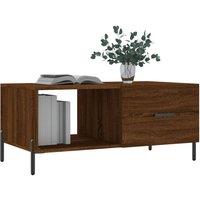 Berkfield Home Decorative Coffee Table Brown Oak 90x50x40 cm Engineered Wood | Size: 90 x 50 x 40 cm