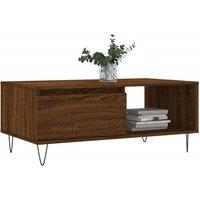 Berkfield Home Modern Coffee Table Brown Oak 90x50x36.5 cm Engineered Wood