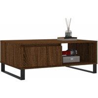 Berkfield Home Decorative Coffee Table Brown Oak 90x60x35 cm Engineered Wood | Size: 90 x 60 x 35 cm