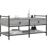 Berkfield Home Decorative Coffee Table Grey Sonoma 99x50x50 cm Engineered Wood | Size: 99 x 50 x 50 cm
