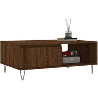 Berkfield Home Decorative Coffee Table Brown Oak 90x60x35 cm Engineered Wood | Size: 90 x 60 x 35 cm