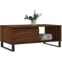 Berkfield Home Modern Coffee Table Brown Oak 90x50x36.5 cm Engineered Wood