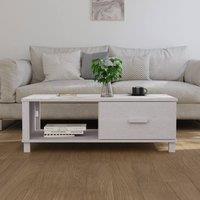 Berkfield Home Decorative Coffee Table HAMAR White 100x55x35 cm Solid Wood Pine | Size: 100 x 55 x 35 cm
