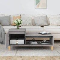 Berkfield Home Decorative Coffee Table Grey Sonoma 100x50x45 cm Engineered Wood | Size: 100 x 50 x 45 cm