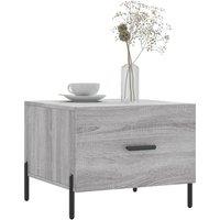 Berkfield Home Decorative Coffee Table Grey Sonoma 50x50x40 cm Engineered Wood | Size: 50 x 50 x 40 cm