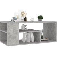 Berkfield Home Modern Coffee Table Concrete Grey 100x50x40 cm Engineered Wood | Size: 100 x 50 x 40 cm