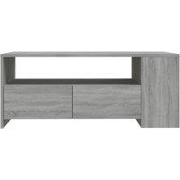 Berkfield Home Decorative Coffee Table Grey Sonoma 102x55x42 cm Engineered Wood | Size: 102 x 55 x 42 cm
