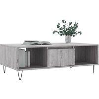 Berkfield Home Decorative Coffee Table Grey Sonoma 104x60x35 cm Engineered Wood | Size: 104 x 60 x 35 cm