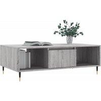 Berkfield Home Decorative Coffee Table Grey Sonoma 104x60x35 cm Engineered Wood | Size: 104 x 60 x 35 cm
