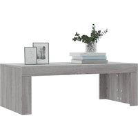 Berkfield Home Modern Coffee Table Grey Sonoma 102x50x36 cm Engineered Wood | Size: 102 x 50 x 36 cm