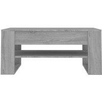 Berkfield Home Decorative Coffee Table Grey Sonoma 102x55x45 cm Engineered Wood | Size: 102 x 55 x 45 cm