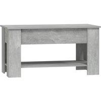 Berkfield Home Modern Coffee Table Concrete Grey 101x49x52 cm Engineered Wood | Size: 101 x 49 x 52 cm