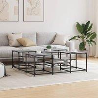 Berkfield Home Decorative Coffee Table Grey Sonoma 121x121x40 cm Engineered Wood | Size: 121 x 121 x 40 cm