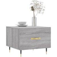 Berkfield Home Decorative Coffee Table Grey Sonoma 50x50x40 cm Engineered Wood | Size: 50 x 50 x 40 cm