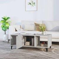 Berkfield Home Sturdy Coffee Table Concrete Grey 102x50x40 cm Engineered Wood | Size: 102 x 50 x 40 cm