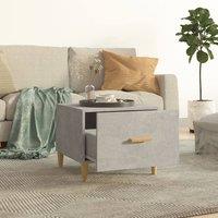 Berkfield Home Sturdy Coffee Table Concrete Grey 50x50x40 cm Engineered Wood | Size: 50 x 50 x 40 cm
