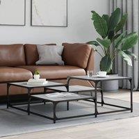 Berkfield Home Durable Coffee Table Grey Sonoma 107x107x40 cm Engineered Wood | Size: 107 x 107 x 40 cm