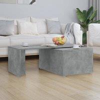 Berkfield Home Stylish Coffee Table Concrete Grey 150x50x35 cm Engineered Wood | Size: 150 x 50 x 35 cm