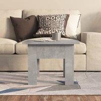 Berkfield Home Modern Coffee Table Concrete Grey 55x55x42 cm Engineered Wood | Size: 55 x 55 x 42 cm