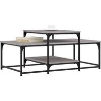 Berkfield Home Decorative Coffee Table Grey Sonoma 102x60x45 cm Engineered Wood | Size: 102 x 60 x 45 cm