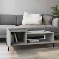 Berkfield Home Decorative Coffee Table Concrete Grey 100x50x45 cm Engineered Wood | Size: 100 x 50 x 45 cm