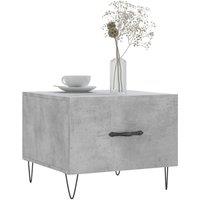 Berkfield Home Decorative Coffee Table Concrete Grey 50x50x40 cm Engineered Wood | Size: 50 x 50 x 40 cm