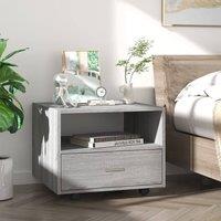 Berkfield Home Decorative Coffee Table Grey Sonoma 55x55x40 cm Engineered Wood | Size: 55 x 55 x 40 cm