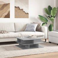 Berkfield Home Decorative Coffee Table Concrete Grey 70x70x29 cm Engineered Wood | Size: 70 x 70 x 29 cm