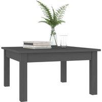 Berkfield Home Beautiful Coffee Table Grey 55x55x30 cm Solid Wood Pine | Size: 55 x 55 x 30 cm