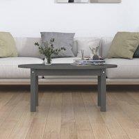 Berkfield Home Beautiful Coffee Table Grey 80x40x35 cm Solid Wood Pine | Size: 80 x 40 x 35 cm