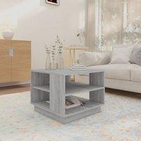 Berkfield Home Modern Coffee Table Grey Sonoma 55x55x43 cm Engineered Wood | Size: 55 x 55 x 43 cm