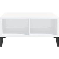 Berkfield Home Modern Coffee Table High Gloss White 60x60x30 cm Engineered Wood | Size: 60 x 60 x 30 cm