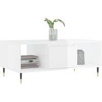 Berkfield Home Modern Coffee Table High Gloss White 90x50x36.5 cm Engineered Wood