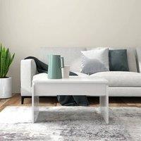 Berkfield Home Modern Coffee Table High Gloss White 68x50x38 cm Engineered Wood | Size: 68 x 50 x 38 cm