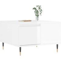 Berkfield Home Modern Coffee Table High Gloss White 55x55x36.5 cm Engineered Wood