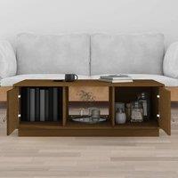 Berkfield Home Beautiful Coffee Table Honey Brown 100x50x35 cm Solid Wood Pine | Size: 100 x 50 x 35 cm