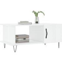 Berkfield Home Decorative Coffee Table High Gloss White 90x50x40 cm Engineered Wood | Size: 90 x 50 x 40 cm