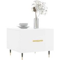 Berkfield Home Decorative Coffee Table High Gloss White 50x50x40 cm Engineered Wood | Size: 50 x 50 x 40 cm