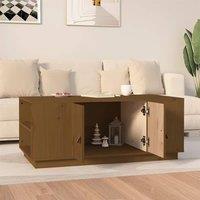 Berkfield Home Beautiful Coffee Table Honey Brown 100x50x41 cm Solid Wood Pine | Size: 100 x 50 x 41 cm