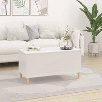 Berkfield Home Decorative Coffee Table High Gloss White 90x44.5x45 cm Engineered Wood