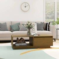 Berkfield Home Modern Coffee Table Honey Brown 110x50x33.5 cm Solid Pinewood