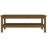 Berkfield Home Beautiful Coffee Table Honey Brown 110x50x40 cm Solid Wood Pine | Size: 110 x 50 x 40 cm