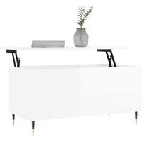 Berkfield Home Modern Coffee Table High Gloss White 90x44.5x45 cm Engineered Wood