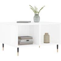 Berkfield Home Modern Coffee Table High Gloss White 60x50x36.5 cm Engineered Wood