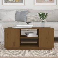 Berkfield Home Beautiful Coffee Table Honey Brown 90x49x40.5 cm Solid Wood Pine